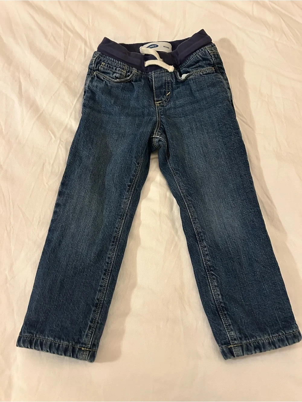 Old Navy Navy Fleece Lined Dark Blue Denim Jeans